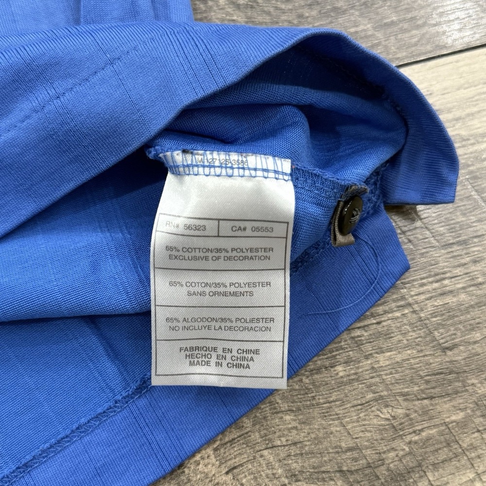 Nike Tiger Woods Golf Polo Shirt Mens Sz M Blue Dri Fit Jacquard Knit Collection - Picture 5 of 8